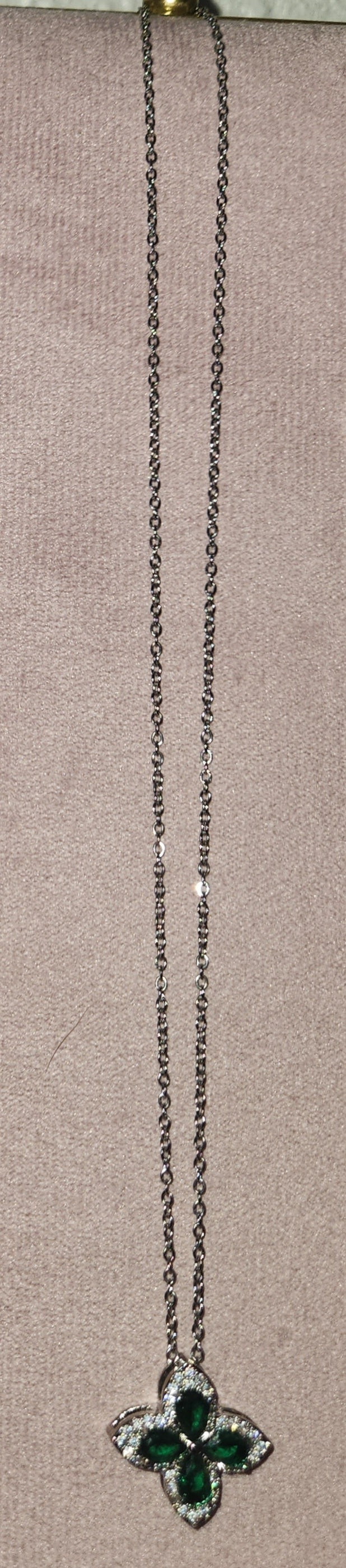 Clover pendant on a Stainless Steel Necklace